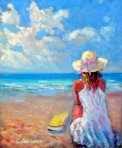 immagine di donna sul bagnasciuga